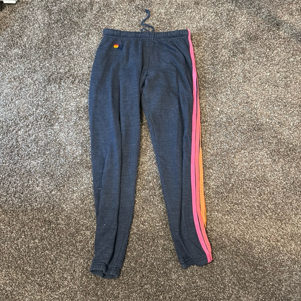 aviator nation five stripe sweat pants
